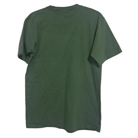 The North Face Green Logo T-Shirt Mens S 100% Cotton Crew Neck Short Sleeve - Picture 6 of 8